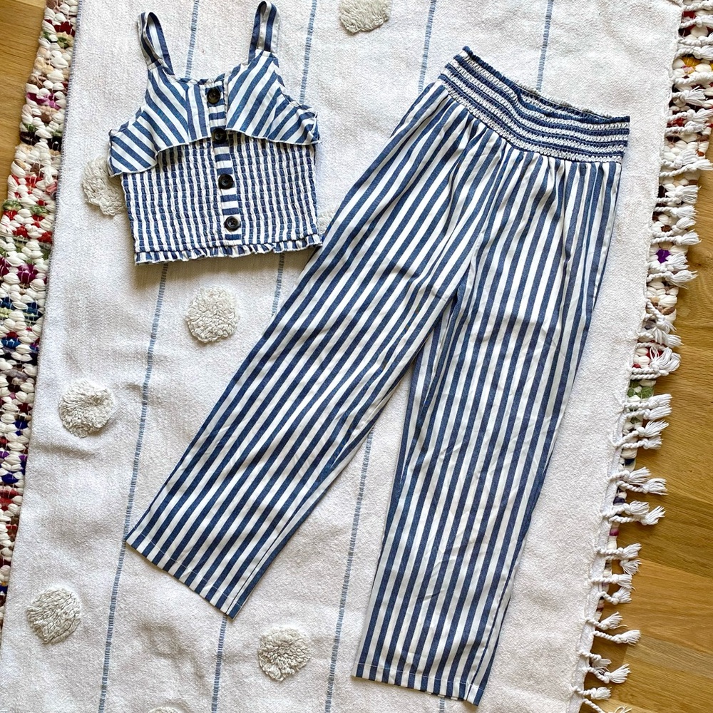 Japan Girls Stripe Pant Set